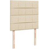 vidaXL Box spring postelja z vzmetnico krem 90x190 cm blago, (21306491) | Shoptok.si