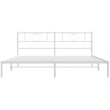  Metalni okvir za krevet s uzglavljem bijeli 180x200 cm | shoptok.hr