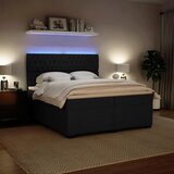  Krevet s oprugama i madracem crni 200x200 cm baršunasti | shoptok.hr