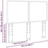 vidaXL uzglavlje s uzglavljem dimljeni hrast 120 cm konstruirano drvo | shoptok.hr