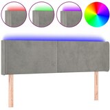  LED uzglavlje svjetlosivo 147x16x78/88 cm baršunasto | shoptok.hr