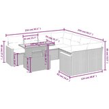  9-dijelni set vrtnih sofa od poliratana s jastucima sivi | shoptok.hr