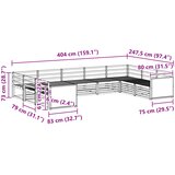  Set vanjskih sofa 9 kom. Prirodna Čvrsto drvo akacije Smeđa | Shoptok.si