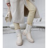 Gemre Beige ankle boots with decorative quilting Brembo | ePonuda.com