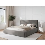Cosmopolitan Design Sivi tapecirani bračni krevet s prostorom za odlaganje s podnicom 140x200 cm Colonel – | shoptok.hr