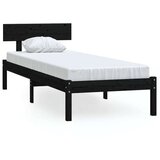  Posteljni okvir črn iz trdne borovine 90x200 cm, (20606087) | Shoptok.si