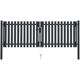  Dvokrilna Ograda Čelična Vrata 300x125 cm Antracit | shoptok.hr