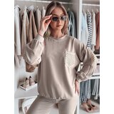 DStreet Bluza damska oversize LUXEEN mokka | Shoptok.si