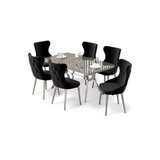 Hanah home trpezarijski set, 7 dijelova, crni | Eponuda.ba