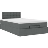 vidaXL Otomanski okvir kreveta s madraca tamnosivi 120x200cm tkanine | shoptok.hr