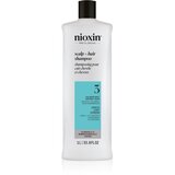 Nioxin System 3 Scalp + Hair Shampoo čistilni šampon za barvane redke lase 1000 ml | Shoptok.si