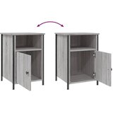  Noćni ormarići 2 kom boja hrasta 40x42x60 cm konstruirano drvo Siva | shoptok.hr