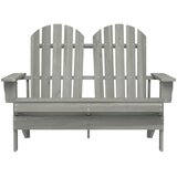  Vrtni dvosjed Adirondack od masivne jelovine sivi | shoptok.hr