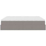  Otomanski posteljni okvir z vzmetnicami taupe 200x200 cm blago, (21653338) | Shoptok.si
