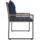  Vanjska klupa Siva i mornarsko plava 118 x 55 x 82 cm | Eponuda.com