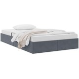  Otomanski krevet s pohranom Tamnosiva 120 x 200 cm Baršun | shoptok.hr