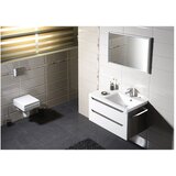 Sapho Bela/v naravni barvi stenska omarica brez umivalnika v dekorju eksotičnega lesa 90x45 cm Wave – | Shoptok.si