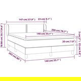  Box spring postelja z vzmetnico taupe 140x200 cm blago, (20791468) | Shoptok.si