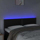  Uzglavlje crno 144 x 5 x 78/88 cm od umjetne kože | shoptok.hr