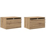  Wall-mounted noćni ormarić s ladicama 2 pcs Umjetnički hrast | shoptok.hr