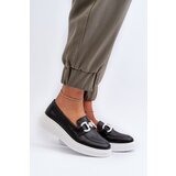 S. BARSKI Black Women's Leather Platform Moccasins S.Barski LR720 | Shoptok.si