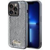 Guess KOVINSKI OVITEK SEQUIN SCRIP ZA IPHONE 14 PRO MAX SREBRN OVITEK, (22064504) | Shoptok.si