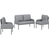 vidaXL Sedežne garniture 3 pcs Svetlo siva 115 x 56 x 80 cm Vezani les, (5000155287) Cene