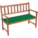  Vrtna klupa s jastukom 120 cm od masivnog bagremovog drva Zelena 120 x 50 x 4 cm | shoptok.hr