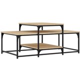 Maison Chic Klubska mizica - kavna mizica - Nizka mizica sonoma hrast 102x60x45 cm inženirski les, (21753226) Cene