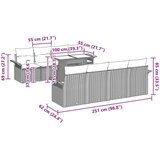  Set od 9 komada vrtnih sofa s jastučićima crni poli ratan | shoptok.hr