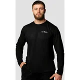 muška majica dugih rukava basic black