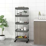 vidaXL Kuhinjska kolica s 5 razine crna 42x29x128 cm željezo i ABS | shoptok.hr