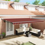 vidaXL Avtomatska Retraktibilna Tenda Rdeča in Rjava 500x300 cm Cene