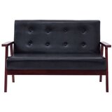 vidaXL 2-dijelni set sofa od umjetne kože crni | shoptok.hr