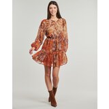 Desigual Kratke obleke BOHOSHORT Oranžna | Shoptok.si