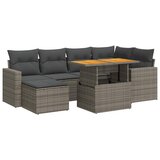  7-dijelni set vrtnih sofa sivi od poliratana | shoptok.hr