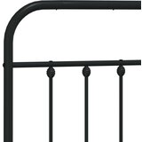 Metalni okvir kreveta uzglavlje i podnožje crni 193x203 cm | shoptok.hr