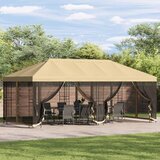 Paviljon s bočnim stranama 6 x 3 m Krem Poliester i čelik 190 | shoptok.hr