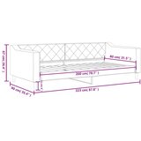  Dnevni krevet crni 80 x 200 cm od tkanine | shoptok.hr
