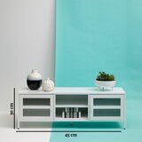 Premier Housewares Bela jeklena TV omarica 150x50x45 cm Acier – | Shoptok.si