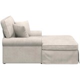  Ležaljka s suknjom s jastukom Krem 157 x 91 x 91 cm ARES | Eponuda.ba