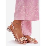 S. BARSKI Transparent Low Heel Sandals With Decoration D&A | Shoptok.si