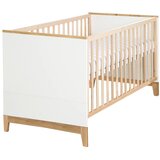 Roba Otroška posteljica iz masivne bukve v beli in naravni barvi 70x140 cm Finn – Cene