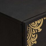  Noćni ormar s ladicama Crna 50 x 33 x 62 cm Čvrsto drvo manga | Eponuda.ba