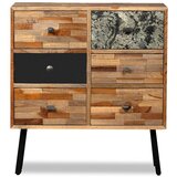 Furnova Stranska omarica 6 predalov trdna predelana tikovina 70x30x76cm, (21919677) | Shoptok.si