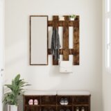 vidaXL Vješalica za kapute na zidu Dimljeni hrast 100 x 10 x 100 cm | shoptok.hr