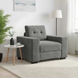 SOFA fotelja tamno siva 100x78x80 cm baršun - Tamno siva 1 100 cm Cijene