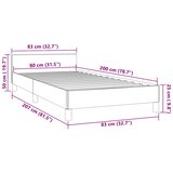 Okvir kreveta s uzglavljem bez madraca crni 80x200cm baršunasti | shoptok.hr