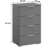 Rauch Möbel NOČNA OMARICA, siva | Shoptok.si