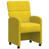  Blagovačke stolice s kotačima 2 pcs Žuta 58 x 65 x 98 cm Baršun | Eponuda.com
